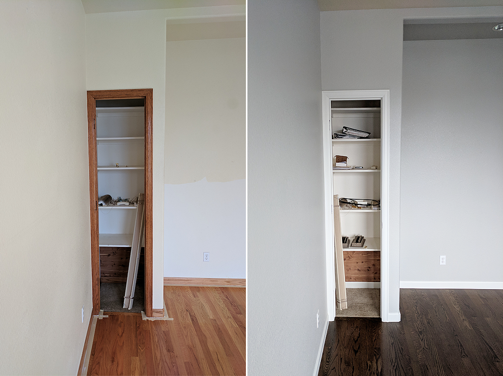 trim painting before and after photo
