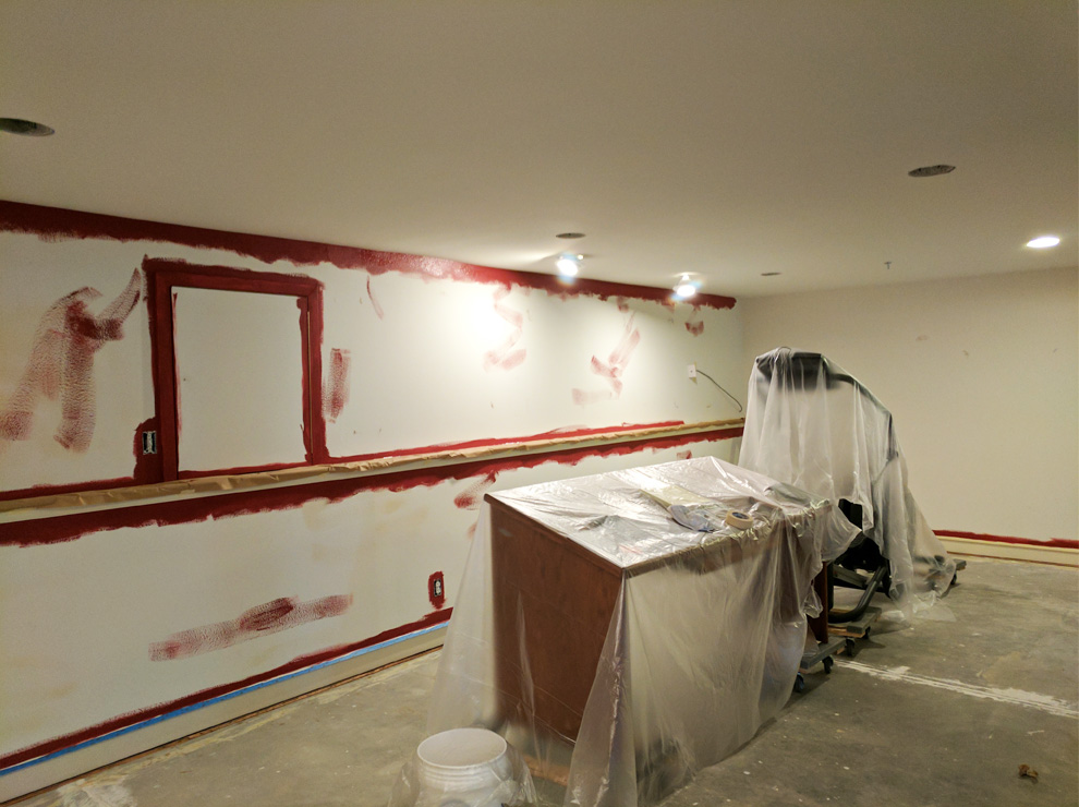 basement repainting before photos