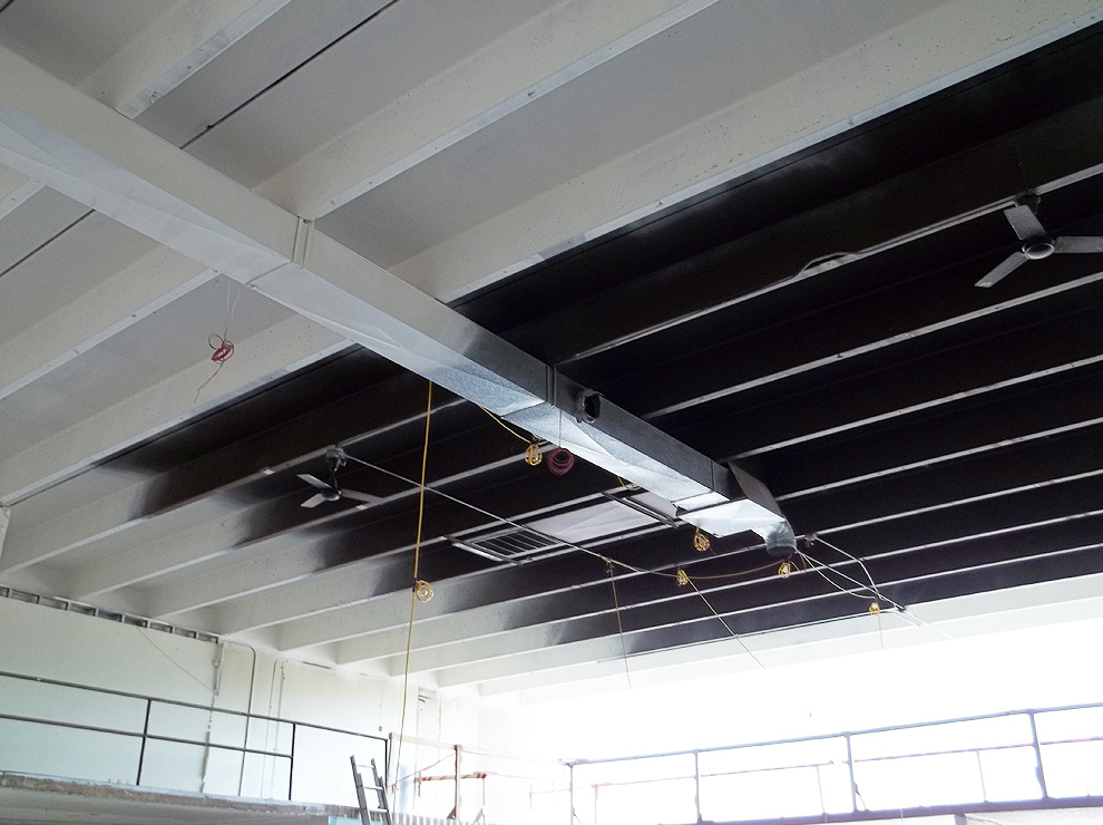 painted commercial ceiling